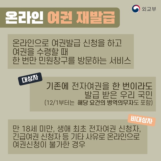 온라인 여권 재발급