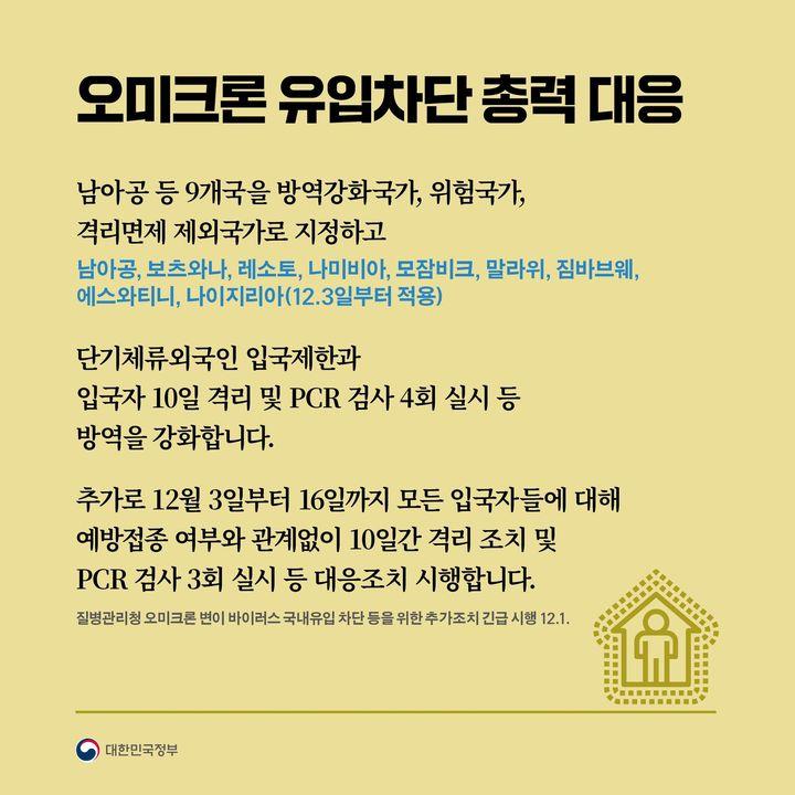 오미크론 유입차단 총력 대응