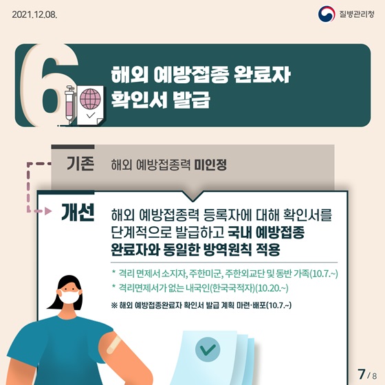 6. 해외 예방접종 완료자 확인서 발급