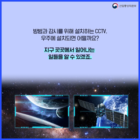 방범과 감시를 위해 설치하는 CCTV. 우주에 설치되면 어떨까요?