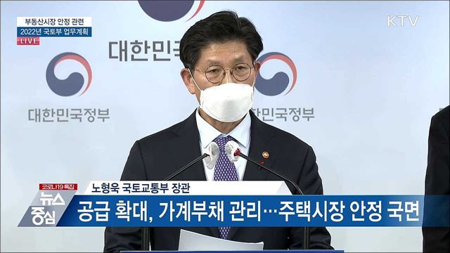 부동산시장 안정 관련 2022년 국토부 업무계획 이미지