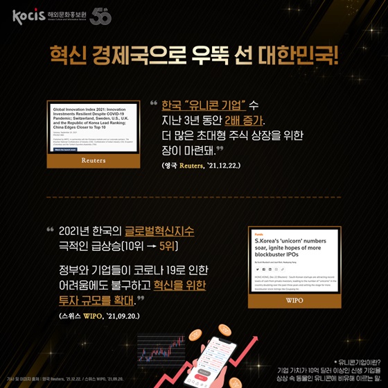 혁신 경제국으로 우뚝 선 대한민국!