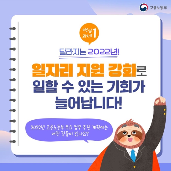 2022년 고용노동부 업무보고