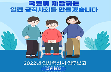 2022년 인사혁신처 업무보고 - ① 국민체감 이미지