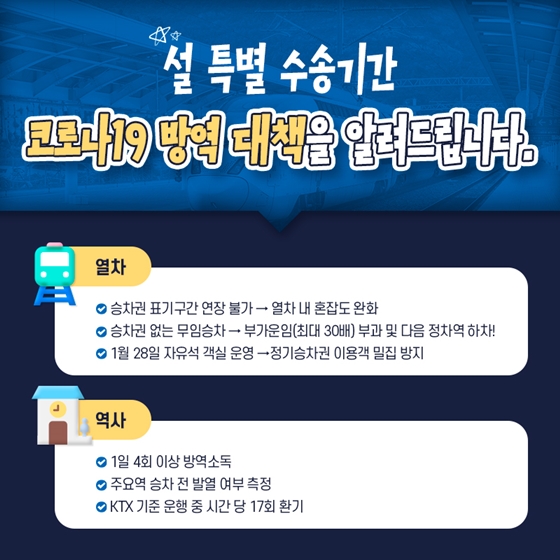 설 연휴 승차권 100% 비대면 예매