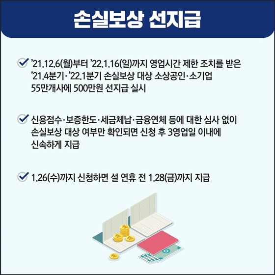 손실보상 선지급 신청