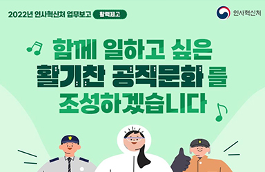 2022년 인사혁신처 업무보고 - ③ 활기찬 공직문화 조성 이미지