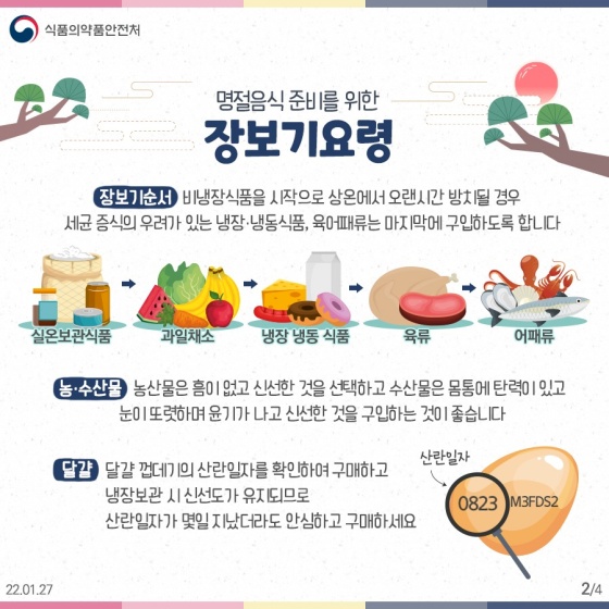 안전하고 건강한 설 명절 보내기 - 식품 안전정보 편