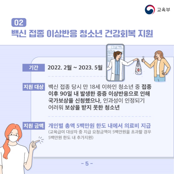 학생 건강회복 지원방안 ‘코로나19로부터 우리 아이들을 지켜요!’