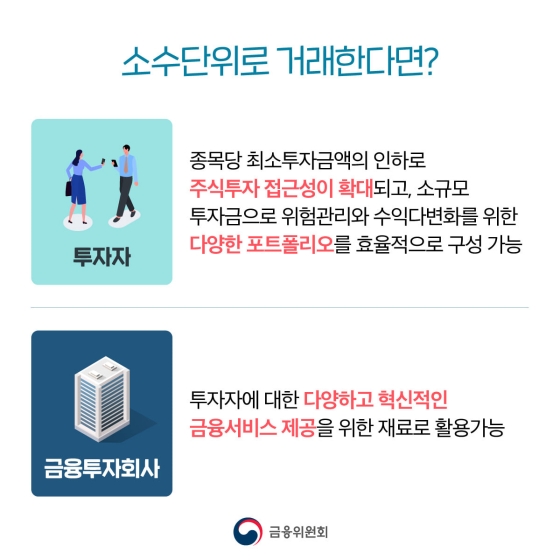 앞으로 국내주식을 0.1주씩 구입할 수 있습니다!