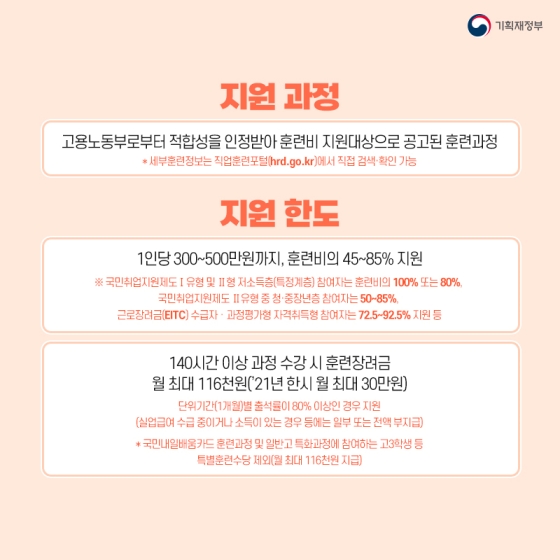 국민 스스로 역량을 기를 수 있는 ‘국민내일배움카드’