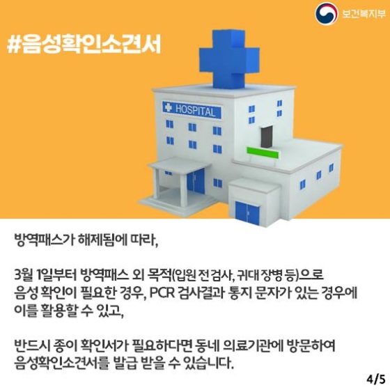 키워드로 보는 ‘접종증명·음성확인제도(방역패스) 잠정 중단’(3.1~)