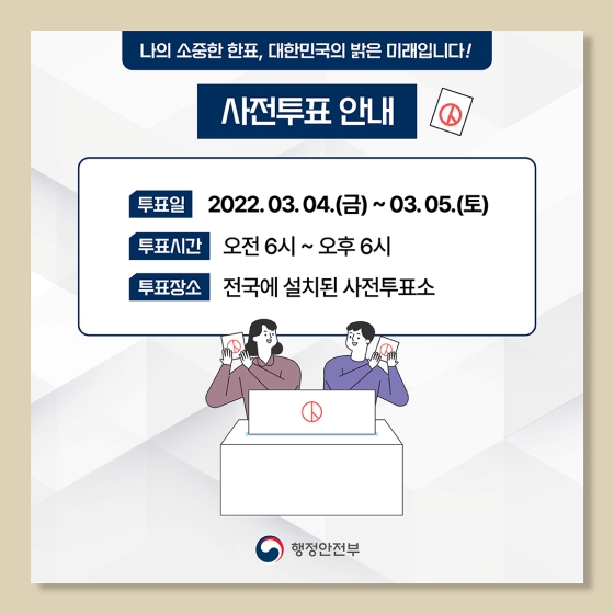 코로나19 확진자 및 격리자의 제20대 대통령선거 투표안내