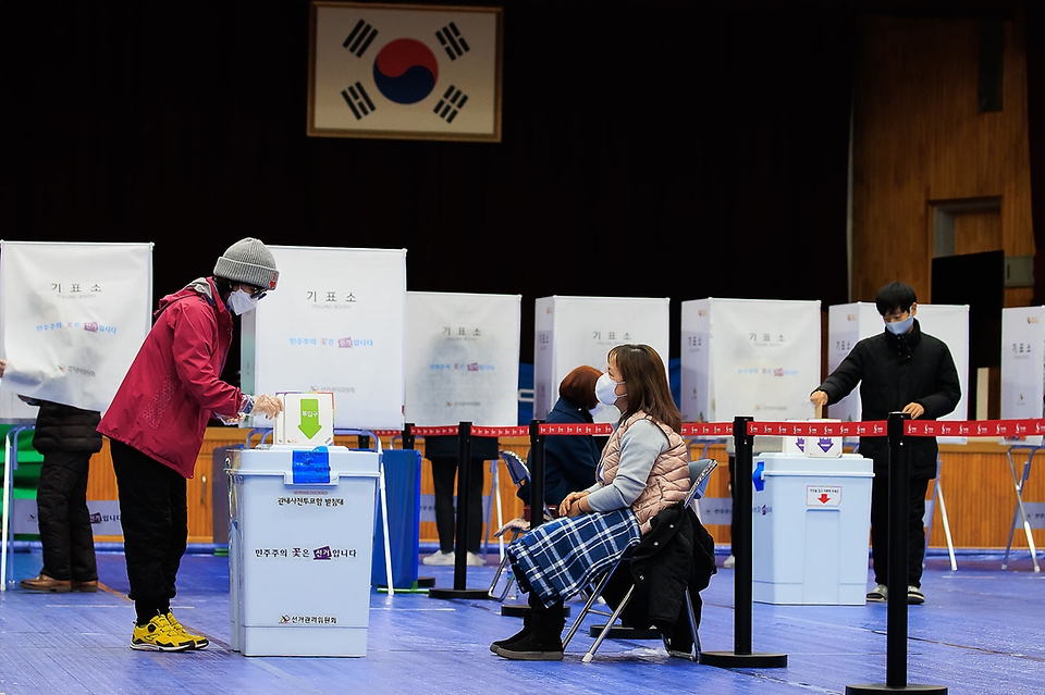 대전 사전 투표소