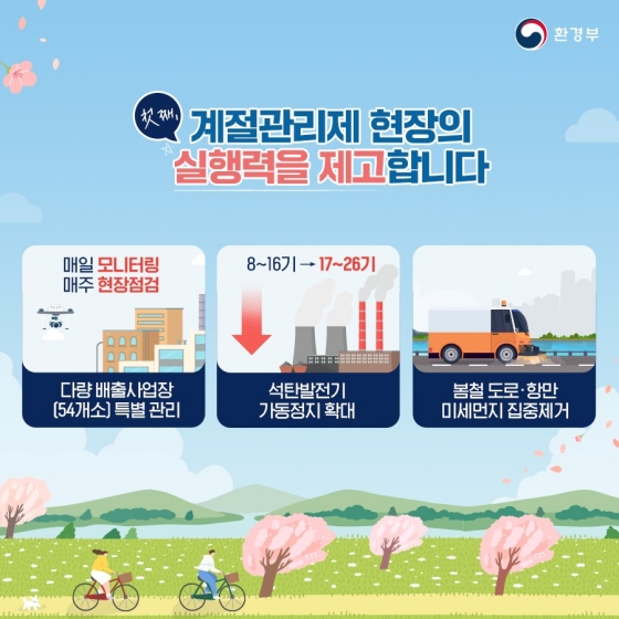 봄철 미세먼지 선제적 총력대응을 실시합니다