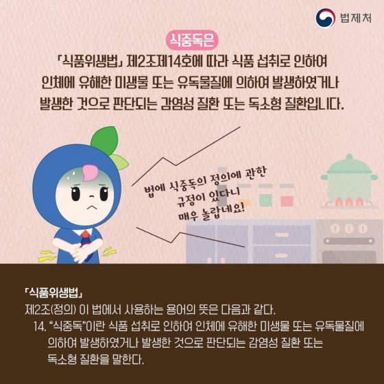 식중독에 관한 법령도 있을까?