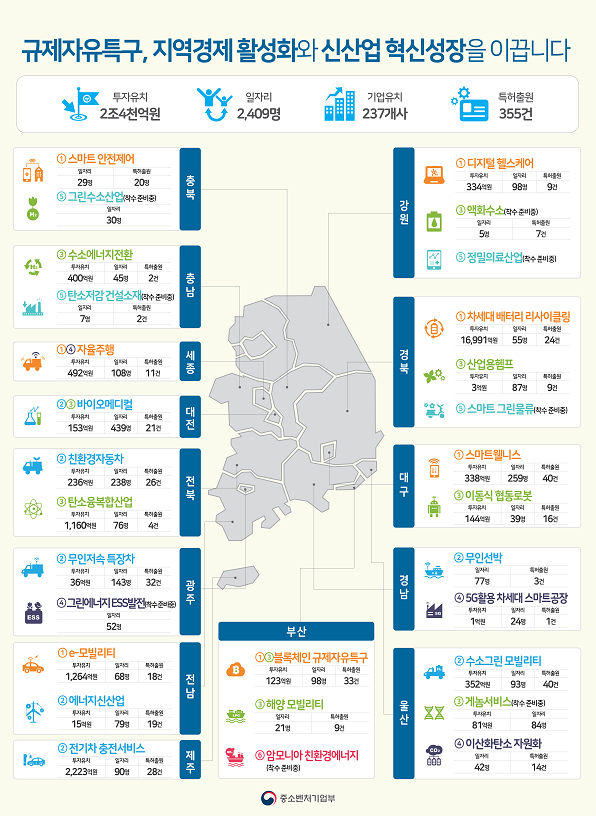 규제자유특구 인포그래픽.