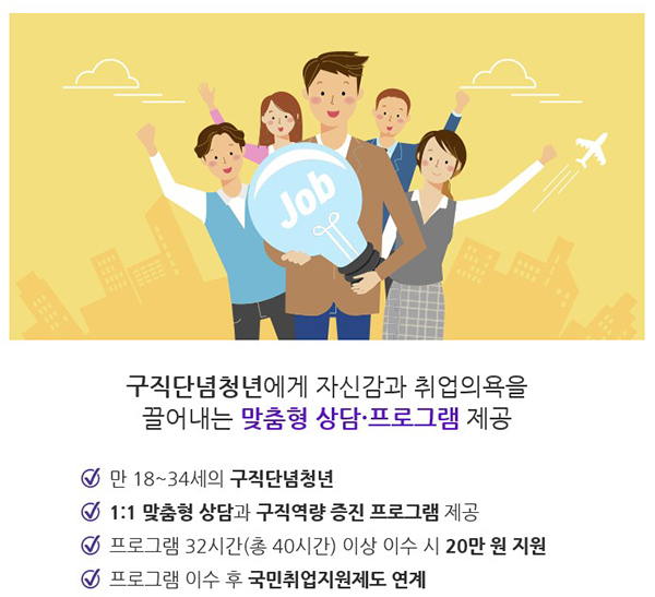 청년도전 지원사업. (자세한 내용은 본문에 설명 있음)