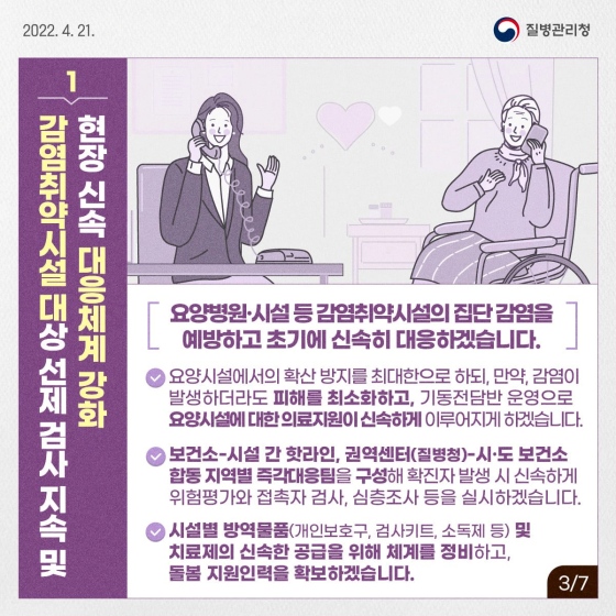 포스트 오미크론 고위험군과 감염 취약계층을 보호합니다!
