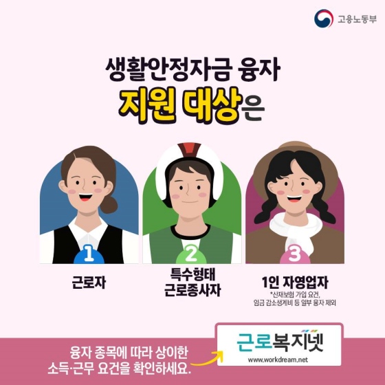 소액 생계비에서 자녀 교육비까지, 생활안정자금 융자로 도움 받을 수 있어요