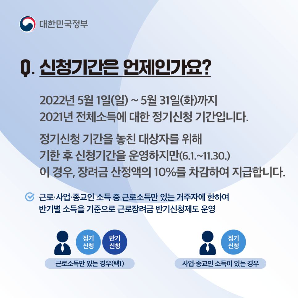 근로·자녀장려금 내용, 조건, 신청 기간 알아보기