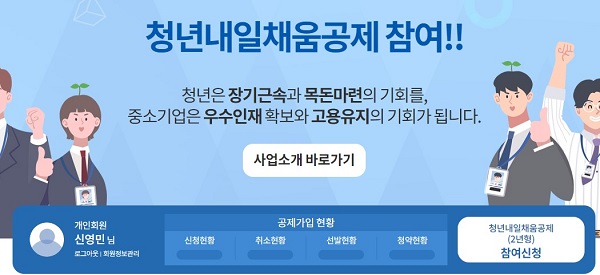 목돈 마련에 도움 주는 청년내일채움 공제 정책(사진=고용노동부 워크넷)