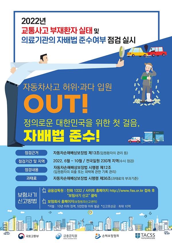 교통사고 부재환자 민·관 합동점검 포스터.