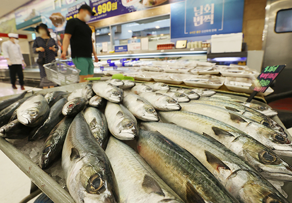 서울의 한 대형마트 수산물 코너에서 장을 보는 시민들. (사진=저작권자(c) 연합뉴스, 무단 전재-재배포 금지)