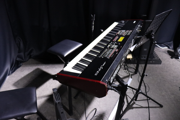 스튜디오에 있는 건반.