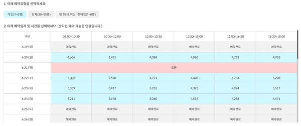 예약 열기가 상당하다.(출처=청와대, 국민 품으로 누리집)