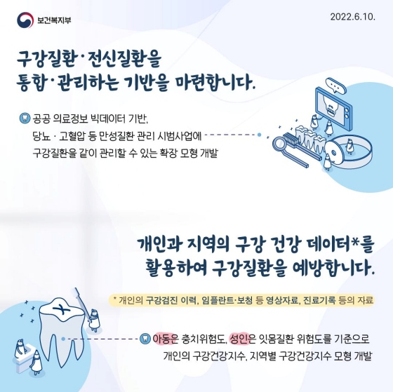 오복 중에 하나인 건강한 치아, 구강건강 관리로 건강수명을 연장해요