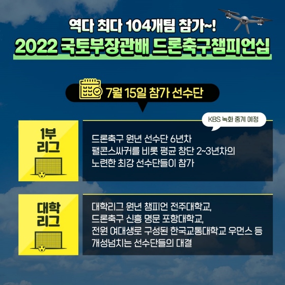 드론 축구 직관하러 고척돔으로 가자!