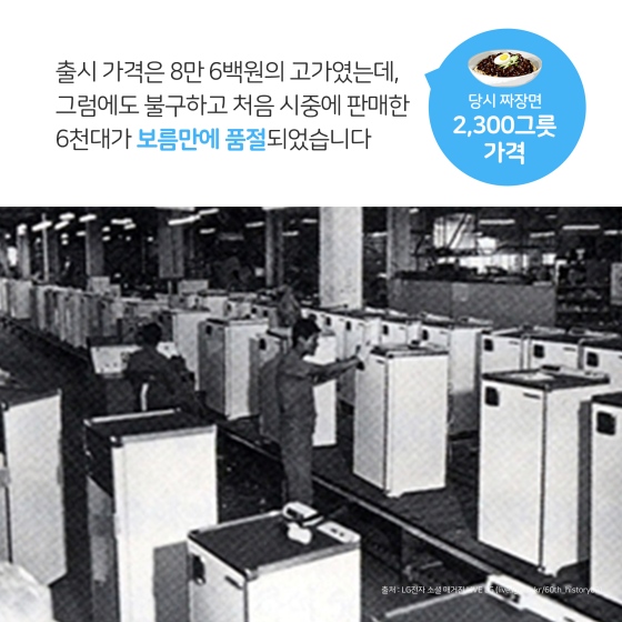 부엌에 놓을 수 없었던 대한민국 최초의 냉장고 하단내용 참조