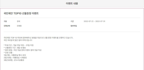 1등은 대통령실 행사에 직접 초대됩니다.
