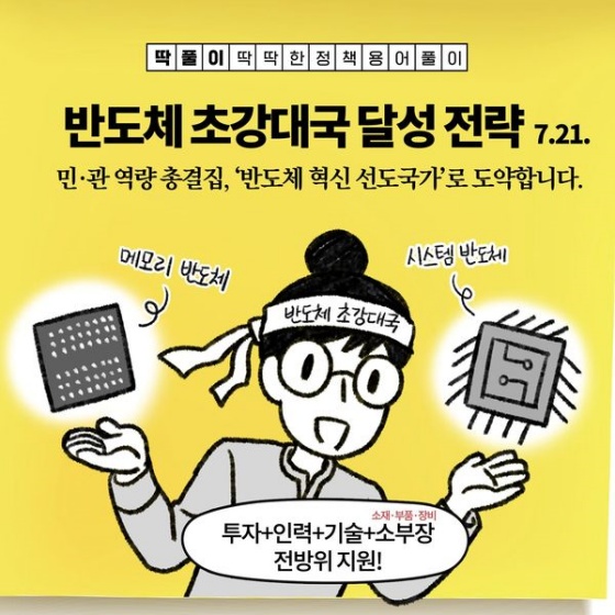 반도체 초강대국을 목표로 전방위 지원 대책을 마련했습니다