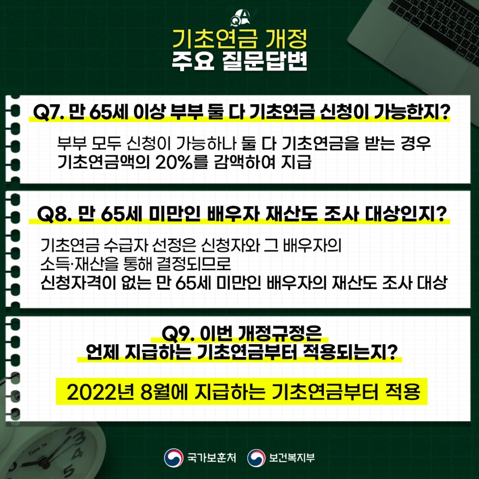 Q&A로 알아보는 기초연금 개정