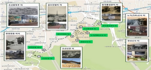 서울 남산 일대 1.7km의 역사탐방길인 국치길 (출처=서울시)