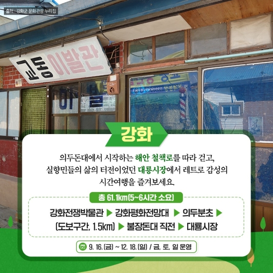 디엠지(DMZ) 평화의 길 11개 노선 전면 개방! 비무장지대로의 평화여행 어떠세요?