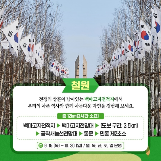 디엠지(DMZ) 평화의 길 11개 노선 전면 개방! 비무장지대로의 평화여행 어떠세요?