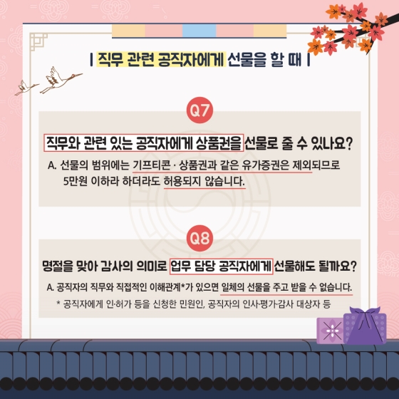 2022년 추석 명절 청탁금지법 바로알기 Q&A