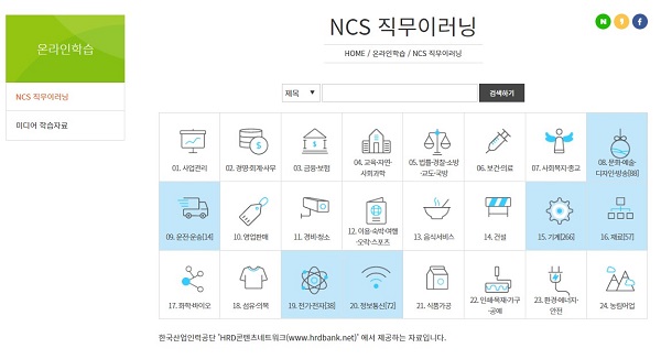 입사지원 뿐만이 아닌 직무 관련 교육과 면접, 이력서 작성 TIP도 교육받을 수 있다. (사진=NCS 한국산업인력공단)