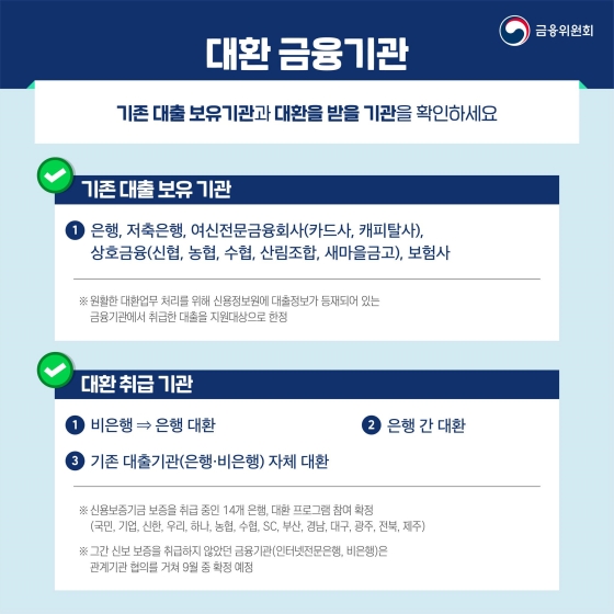 자영업자·소상공인 저금리 대환 프로그램