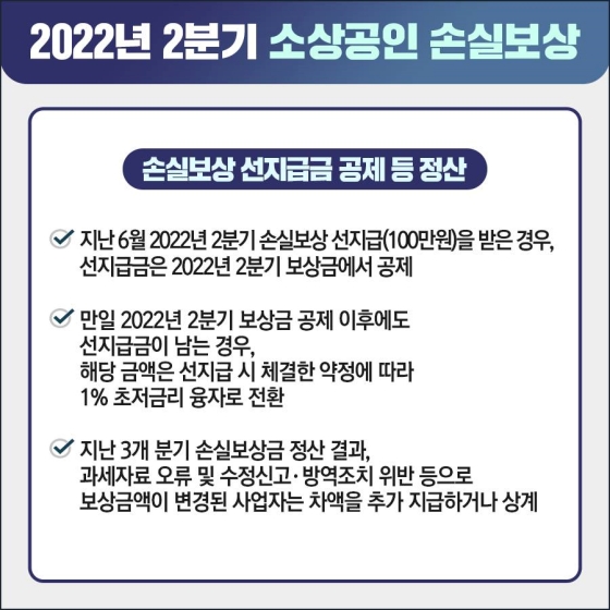 2022년 2분기 소상공인 손실보상 기준 마련