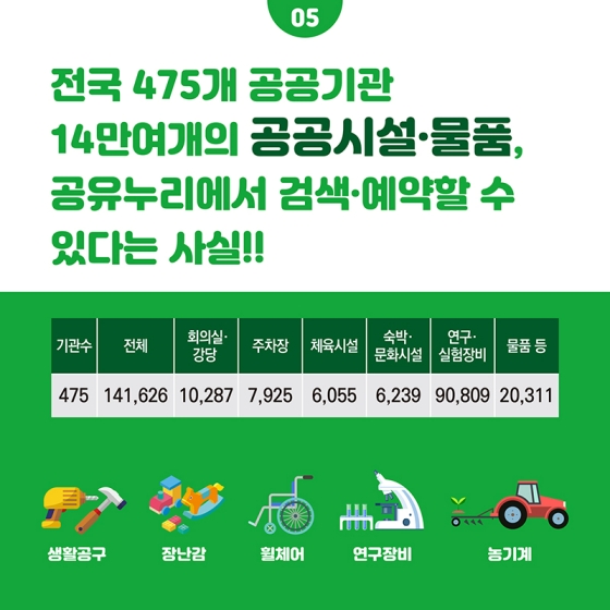 슬기로운 여가생활, 공유누리와 함께해요!