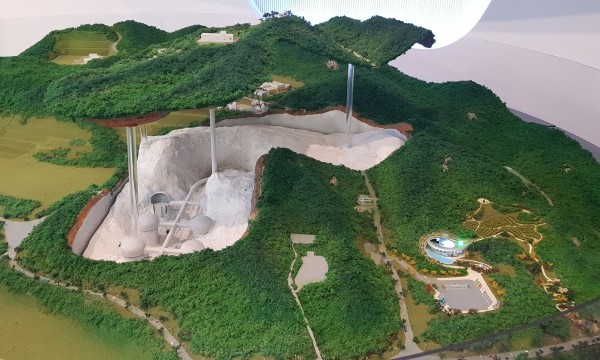 중준위 방사성폐기물 동굴처분시설(silo) 모형