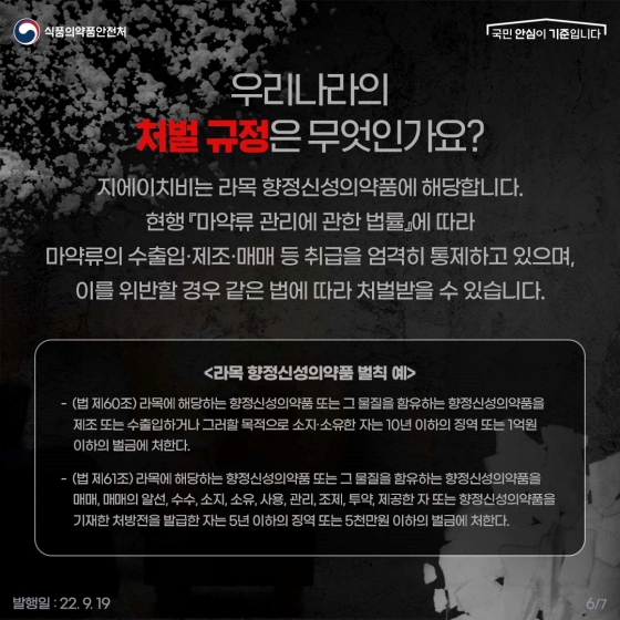 마약류, 이래서 위험합니다! 지에이치비(GHB)