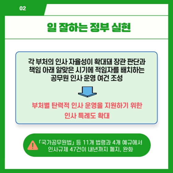 책임장관제로 일 잘하는 정부 구현 - 부처 인사 자율성 제고 종합계획