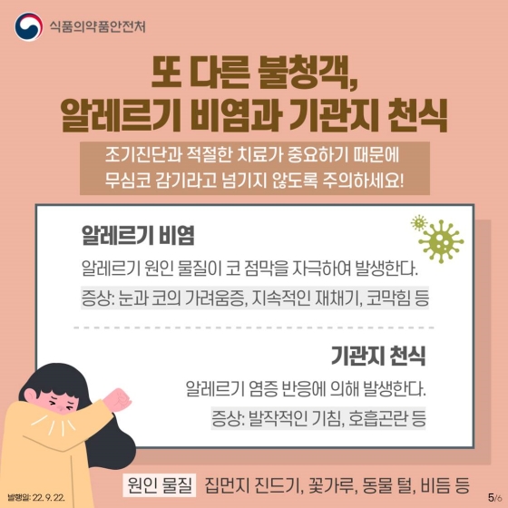 알레르기성 비염 : 가을철 코막힘과 기침