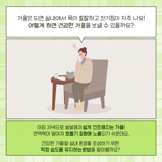 건조한 실내 공기 걱정 뚝! 가을철 집안 습도 관리 방법!