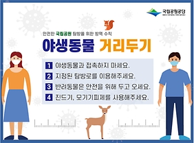 ‘야생동물 거리두기’ 운동 홍보자료.